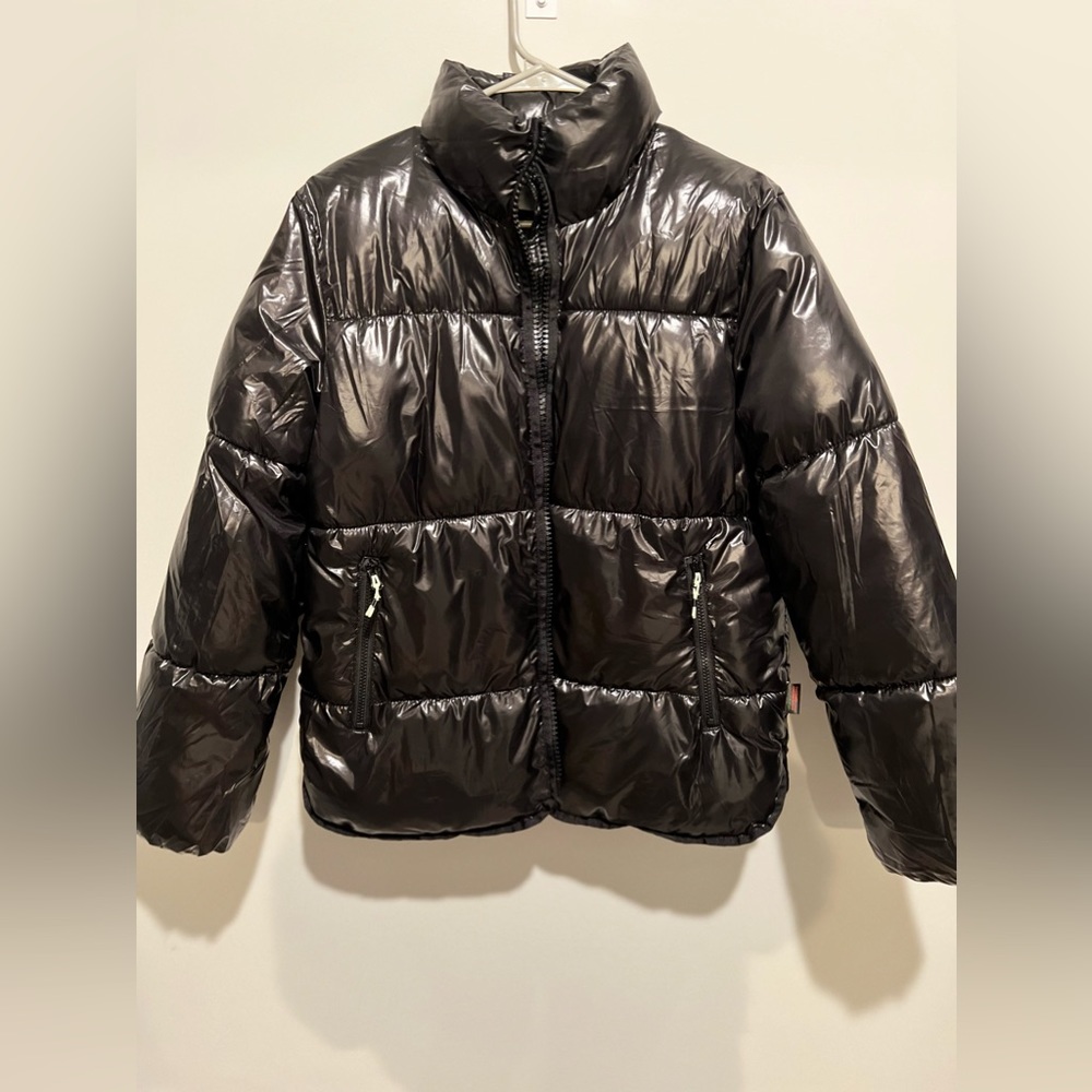 Black puffer coat
